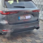 Sportauspuff von ATH schwarz matt mit blenden.